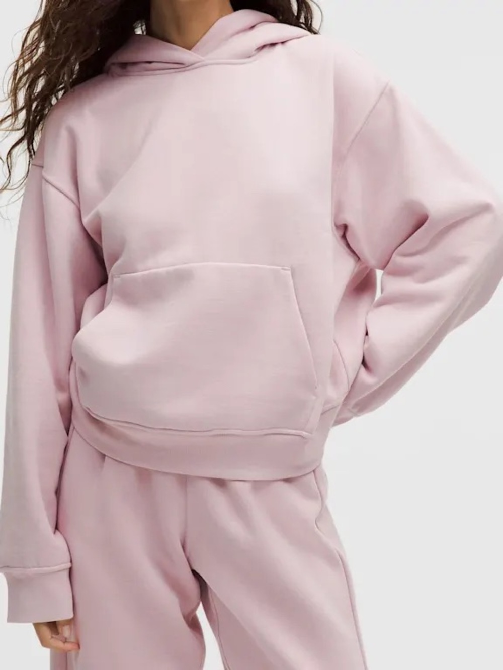 LULULEMON Steady State SuperLoft Hoodie Wider Cuff Porcelain Powder Pink XS